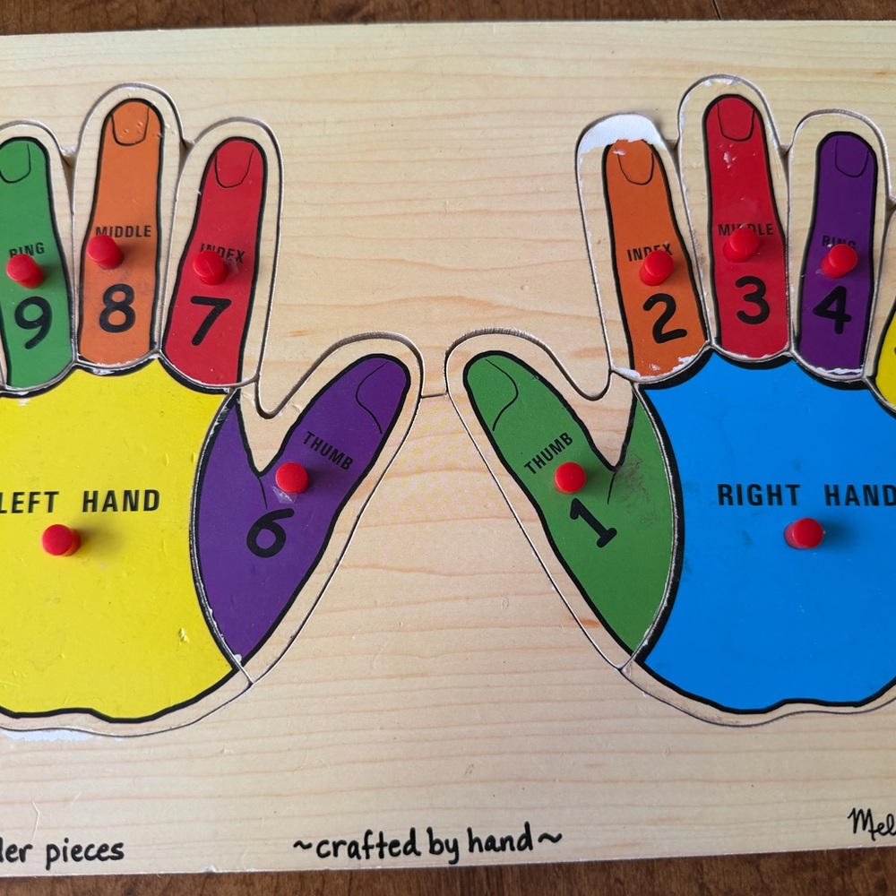 Melissa & Doug Vibrant Hand Puzzle with Numbers